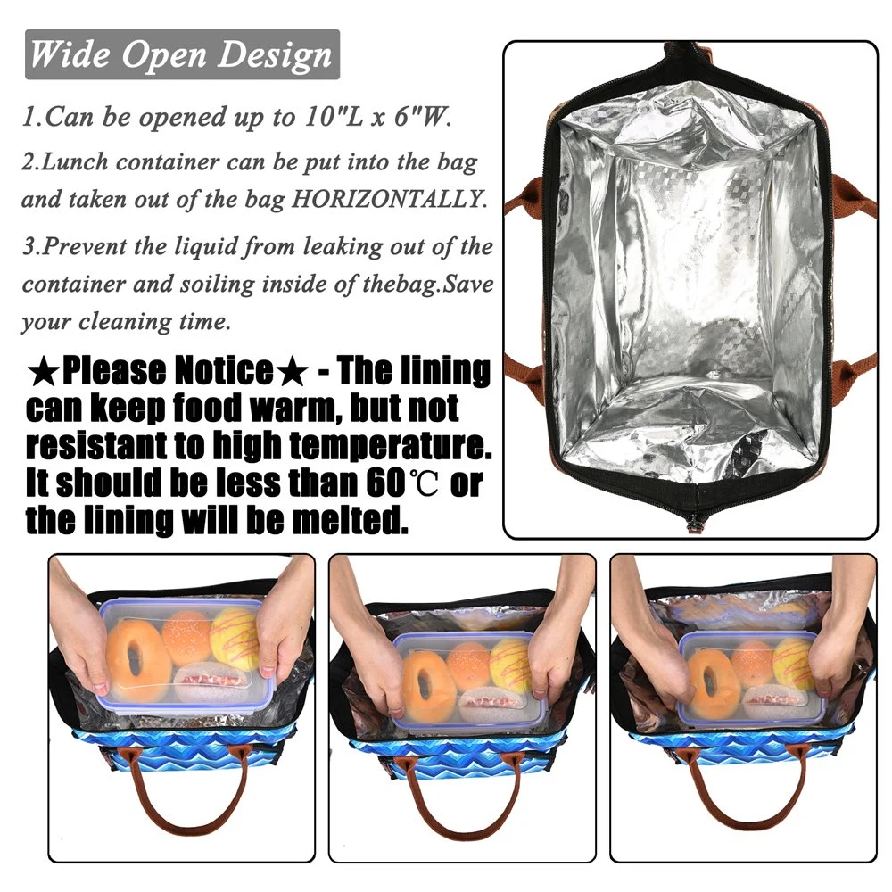 2021 Insulated Lunch Bag Thermal Custom Flamingos Printing Tote Bags Cooler Picnic Food Lunch Box Bag