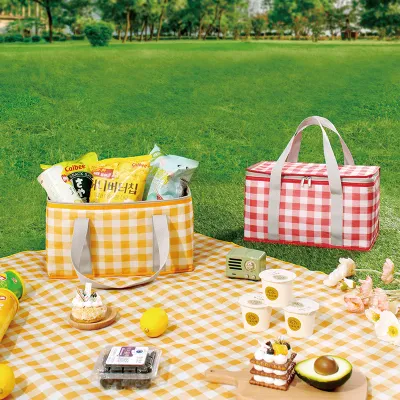 Borsa termica per pranzo in tela di grandi dimensioni, ecologica, a tenuta stagna, personalizzata, di grandi dimensioni, con isolamento termico, per picnic