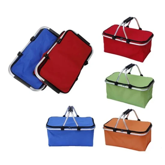 Borsa da picnic pieghevole, cestino refrigerante da picnic, cestini da picnic per bambini economici pieghevoli isolati personalizzati